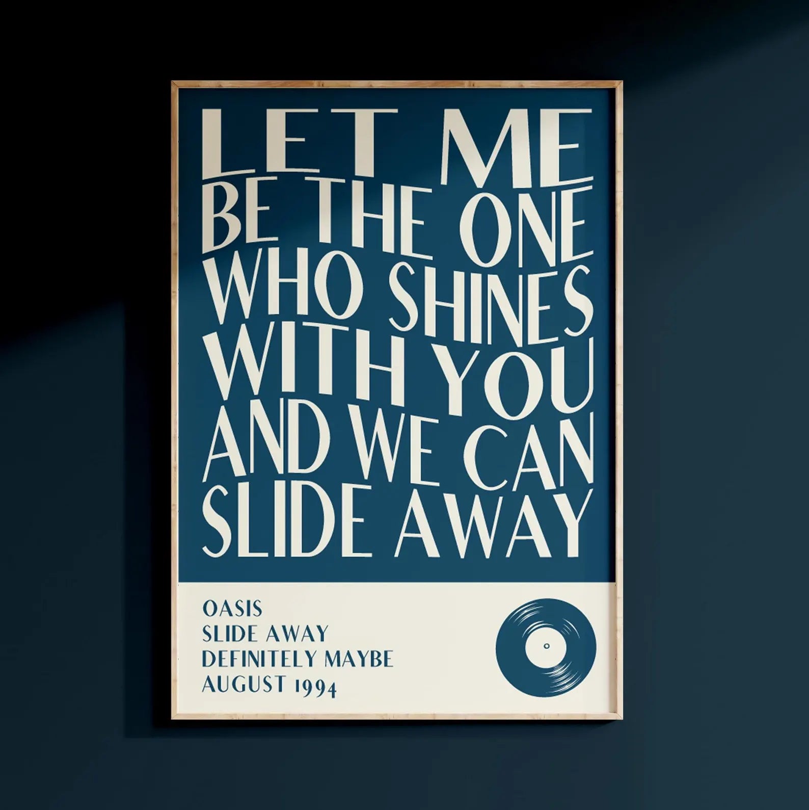 Custom Song Lyrics Print – Personalised Wall Art with favourite music lyrics in custom colours and typography.