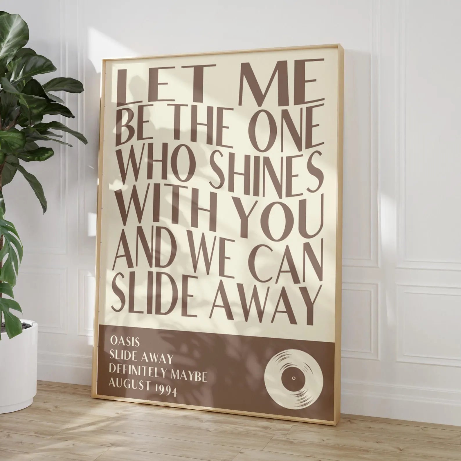 Customised lyric poster with high-quality print, tailored colours, and sizes for home decoration.