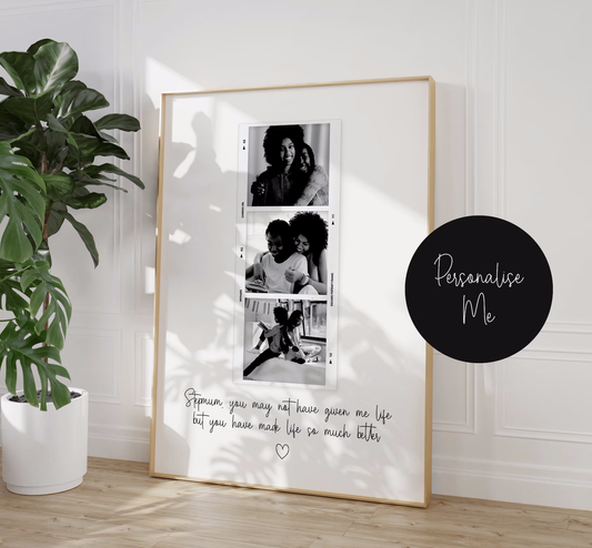 Gift for Step Mum, Personalised Step Mom Photo Print, Birthday Gifts for Step Mum, Custom Photo Prints, Gift to Step Mum, Mothers Day Gift