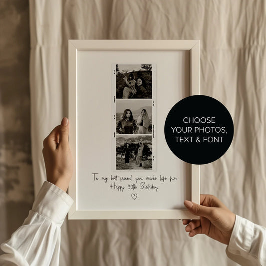 Best Friend Birthday Custom Gift, Personalised Birthday Present for Bestie, Best Friend Photo Print, Birthday Gift for Sister