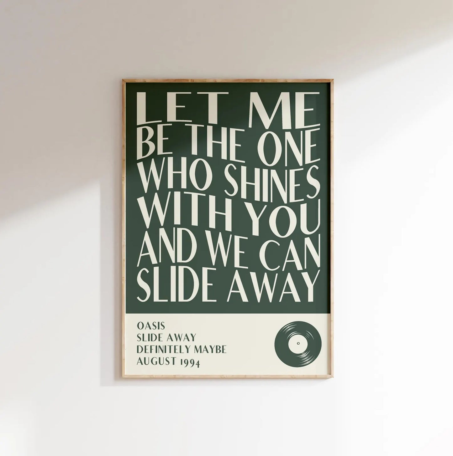 Song lyric print ideal as a gift for music lovers, weddings, or anniversaries – custom design.